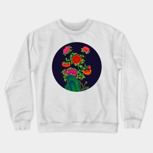 Minhwa: Peonies F Type Crewneck Sweatshirt